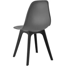 [en.casa] Esszimmerstuhl-Set, Grau,
