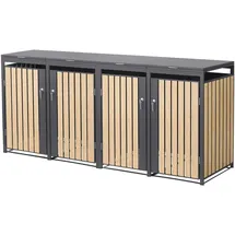 ML-Design Mülltonnenbox 264 x 80 x 116,3 cm bronze