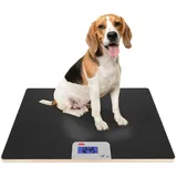 ADE Digitale Tierwaage bis 75 kg | Hundewaage mit 50 g-Schritten | für kleine bis mittelgroße Haustiere | pfotenfreundliche Oberfläche | auch als Katzenwaage und für Kleintiere | leicht und flach