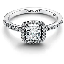 Pandora 193555C02 Damen-Ring Silber Funkelndes Quadrat Heiligenschein, 60/19,1