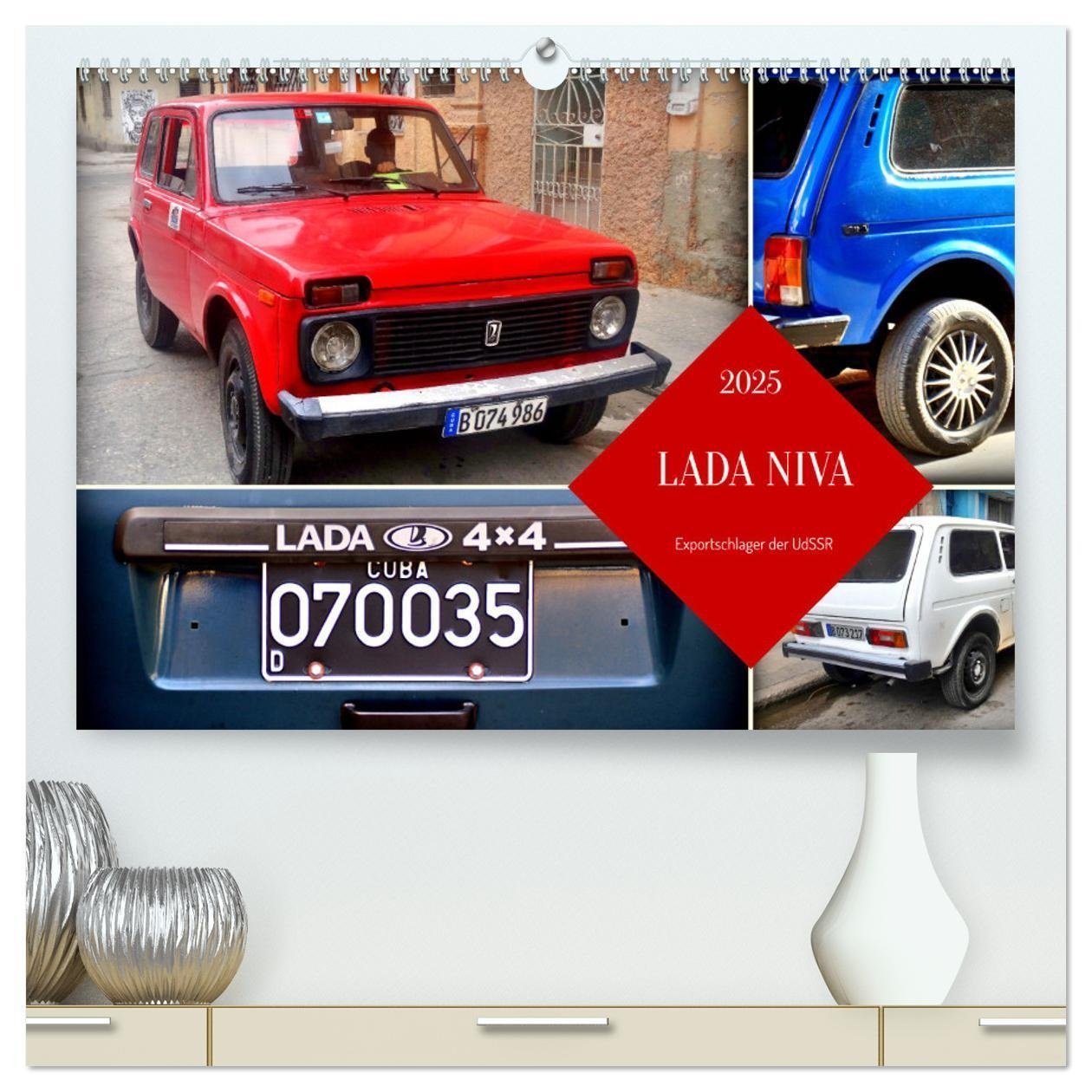 Lada Niva - Exportschlager Der Udssr (Hochwertiger Premium Wandkalender 2025 Din A2 Quer)  Kunstdruck In Hochglanz