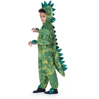 Dress Up America Unisex-Kinder T-Rex-Kostüm für Kinder – Dinosaurier-Kostüm für Jungen und Mädchen – Grüner Dino-Overall für Kleinkinder