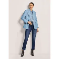 Madeleine Eleganter Businessblazer mit Reverskragen in stahlgrau / rauchblau | Gr.: 38