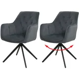 MCW Esszimmerstuhl L80 2er-Set Anthrazit