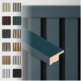 Hexim Wanddekoobjekt APAH04 (Abschlussleiste 137,5x2,7cm passend für unsere Akustikpaneele - flexible Lamellenwand Holz MDF Wandpanelee Lamellenverkleidung Wandverkleidung (1 Abschlussleiste Ocean - APAH04) blau