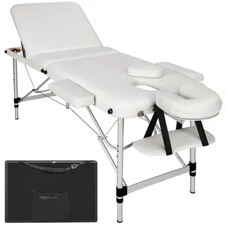 Tectake tectake® 3 Zonen Massageliege Breite 61 cm, Polsterung 5 cm mit Aluminiumgestell, 210 x 95 x 90 cm