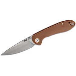 Feldspar G10(contoured & CNC pattern texture) D2 Brown J1912S-BNC