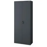 Jan Nowak Mehrzweckschrank Metall Schrank abschließbar 90 cm DAWID H220 3 Zonen Stahl (0,6 mm Wandmontage möglich PZH-zertifiziert 4 Farben) Putzschrank Kleiderstange Schloss 2 Schlüssel 220 cm hoch bunt