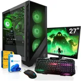 SYSTEMTREFF Gamer Komplett-Paket - Core i5 12600KF - Nvidia GeForce RTX 3060 12GB - 16GB DDR4 - 1TB M.2 SSD (NVMe) WD SN3000 +  - 27 Zoll TFT - PC