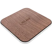 InLine InLine® Qi woodcharge, wireless fast charger, 5/7,5/10W/15W, USB-C