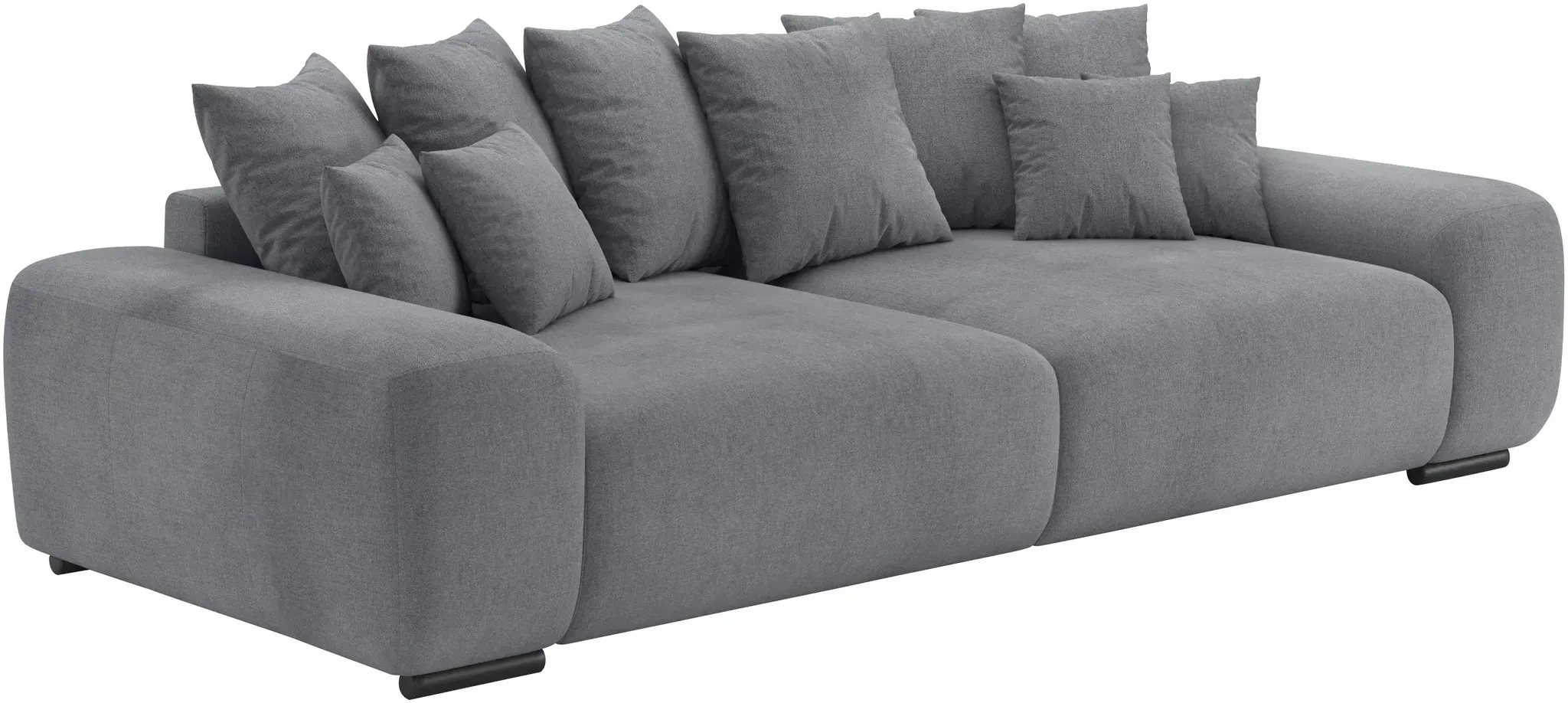 Big-Sofa HOME AFFAIRE "Sundance II" Sofas Gr. B/H/T: 310cm x 92cm x 141cm, Microfaser, grau (novaclean avanti 1 stone) Dauerschläfer