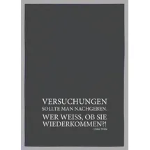17;30 Hamburg Geschirrtuch grau ‚ÄûVersuchungen sollte man nachgeben‚Äú weiß von 17;30 Hamburg 100% Baumwolle, Siebdruck