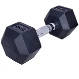 forzafit Sechskant Kurzhantel 10 kg Gummi schwarz 2er-Set