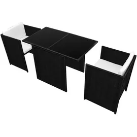 vidaXL Bistro-Set 3-tlg. schwarz 46067