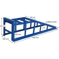 Helo Auffahrrampe Rampe PKW 2 x blau 265er Räder