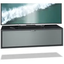 Vladon Lana Lowboard 100 x 29 x 37 cm Schwarz matt/Graphit MDF/Spanplatte