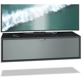 Vladon Lana Lowboard 100 x 29 x 37 cm Schwarz matt/Graphit MDF/Spanplatte