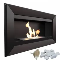 Kratki Wandkamin CHARLIE TÜV schwarz Set