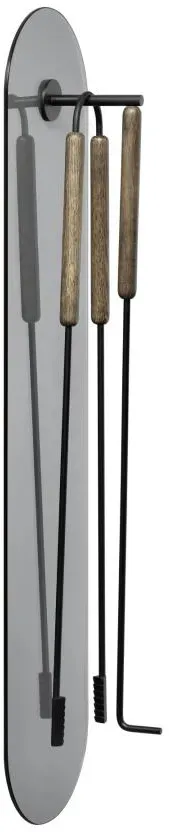Blomus Kaminbesteck 3-tlg. Wandmontiert -ASHI- Farbe Brown