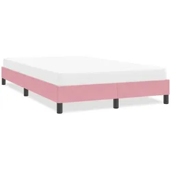 Bettgestell ohne Matratze Rosa 120x220 cm Samt