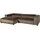 Massivmoebel24 Ecksofa 304x164x69 Ottomane links Cord taupe Valencia