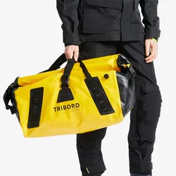 Reisetasche Sporttasche 60 l wasserdicht - gelb/schwarz, gelb|orange|schwarz, EINHEITSGRÖSSE