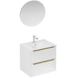 Naturel Stilla Badezimmer-Set weiß glanz KSETSTILLA025