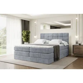 altdecor Boxspringbett BRUGO KING - 160 x 200 - H3/H4 - Schwarz
