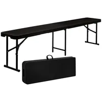 AMANKA Bierbank 184 x 30 x 43 cm Schwarz