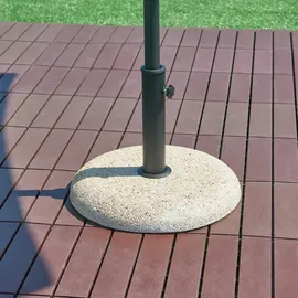 casa.pro Sonnenschirmständer Bitritto Beton Ø45x6 cm Steinoptik, beige