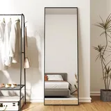 Boromal - Standspiegel zum Aufhängen Spiegel Groß Ganzkörperspiegel hd Wandspiegel für Wohn-, Schlaf-, Badezimmer und Ankleidezimmer Rechteckig