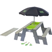 EXIT TOYS Aksent Sand-, Wasser- und Picknicktisch mit Sonnenschirm