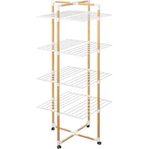 5five simply smart Wäscheständer turm 4 räder 40m holzeffekt