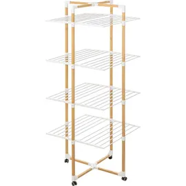 5five simply smart Wäscheständer turm 4 räder 40m holzeffekt