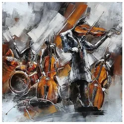 3D-Metallbild - Motiv: Jazz - 100 x 100cm