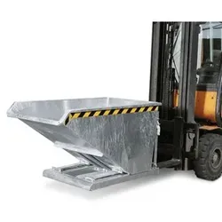 Schüttgut-Kippbehälter aus Stahl, 500 Liter Volumen, verzinkt