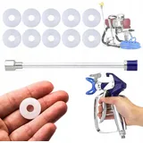 OEM Rosfix 10xDichtung für Lackierpistole 1 Stk. + Lanze für Lackierpistole 30cm – Blue Monster Lackier- und Spachtelpistole mit 517, Düse und Abdeckung