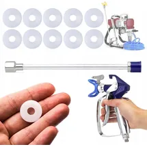 OEM Rosfix 10xDichtung für Lackierpistole 1 Stk. + Lanze für Lackierpistole 30cm – Blue Monster Lackier- und Spachtelpistole mit 517, Düse und Abdeckung