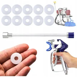 OEM Rosfix 10xDichtung für Lackierpistole 1 Stk. + Lanze für Lackierpistole 30cm – Blue Monster Lackier- und Spachtelpistole mit 517, Düse und Abdeckung