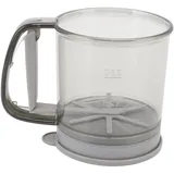 ANKROYU Einhand Mehlsieb, Zuckerstreuer mit Skala, Puderzuckerstreuer mit Deckel, Feinmaschig Mehlsieb für Schokopulver Mehl Puderzucker Zimt