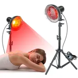 Rkdely Infrarotlampe Wärmelampe 150W, Rotlichtlampe Wärmelampe Infrarot Wärmelampen Infrarotlichtlampe Mit verstellbarem Bodenständer Wärmestrahler Temperatur einstellbar mit Timer