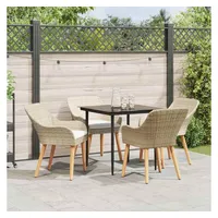 vidaXL Garten Essgruppe 5-tlg. Beige