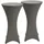 Beautissu Stehtischhusse Stella Anthrazit Ø 60-65 cm 2er Set