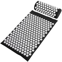 Retoo Akupressurmatte Akupressur-Set Matte und Kissen Akupressurmatte für Rückenschmerzen (Packung, 2-St., Akupressur-Matte, Akupressur-Kissen, Tragetasche), Zusammengeklappt-41 cm x 20 cm Wirksamkeit, Massagegerät