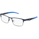 Nike 8154 Unisex-Brille inkl. Gläser Vollrand Rechteckig Metall-Gestell 53mm/17mm/145mm, blau