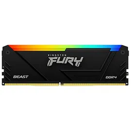 Kingston FURY Beast RGB 64GB 3600MT/s DDR4 CL18 DIMM RAM, Schwarz