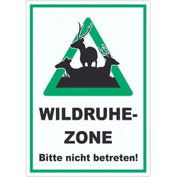 Wildruhezone Hirsche Aufkleber A2 (420x594mm)