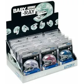 Rapid Mini Heftgerät BabyRay (Kunststoff, 10 Blatt, Blisterverpackung, sortiert)