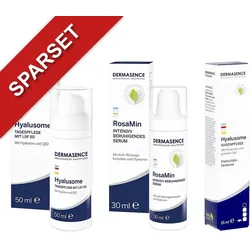 Dermasence Hyalusome Tagespflege & Augenpflege & Rosamin Serum
