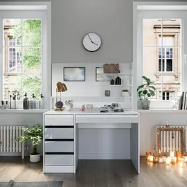 Vicco Schminktisch Sherry Weiß, 120 x 75 cm mit Spiegel